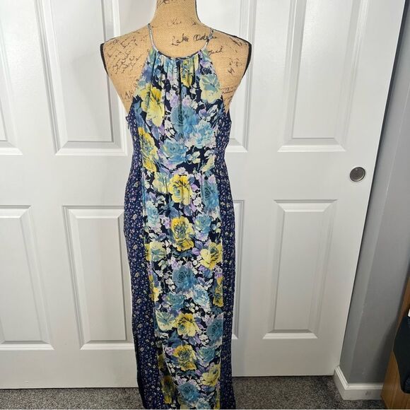 Sz 6 Joie Sleeveless Annati 100% Silk Maxi Floral Halter Dress $429 MSRP - Picture 5 of 11
